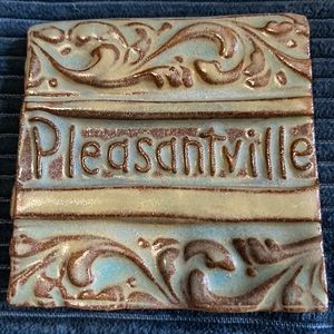 PLEASANTVILLE TileSmile 3x3 Decorative Handmade Ceramic Green Blue Tile